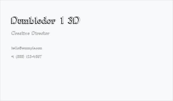 Dumbledor 1 3D Business Card