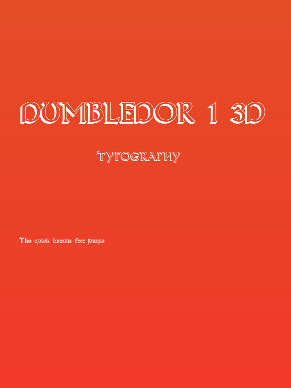 Dumbledor 1 3D Poster