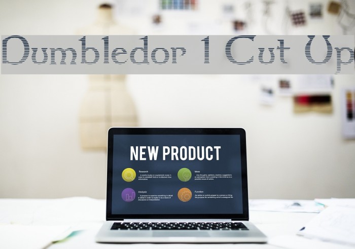 Dumbledor 1 Cut Up Font examples