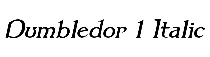 Dumbledor 1 Italic  免费字体下载