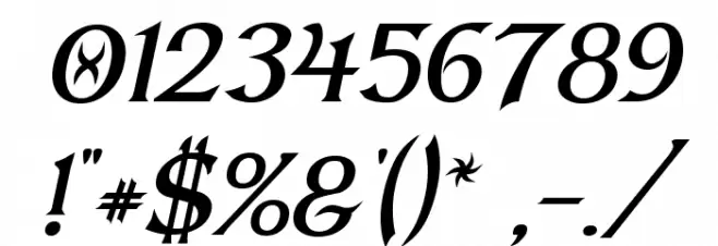 Dumbledor 1 Italic Schriftart Anderer Schreiben