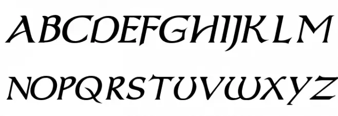 Dumbledor 1 Italic फ़ॉन्ट अपरकेस