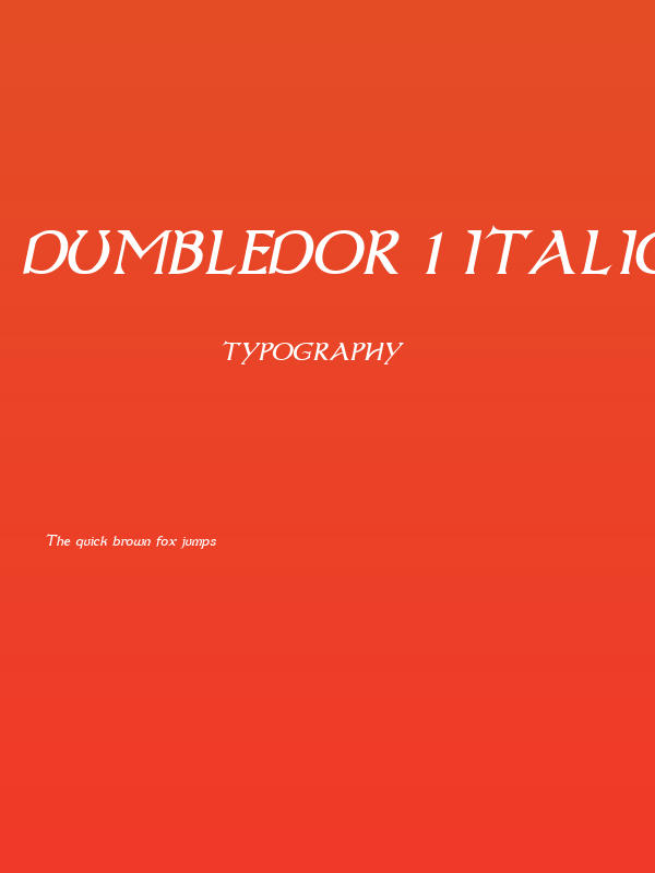 Dumbledor 1 Italic Poster