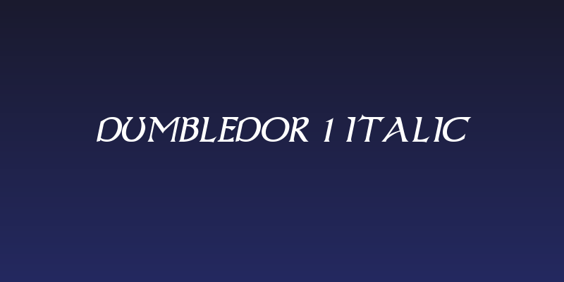 Dumbledor 1 Italic Social Header