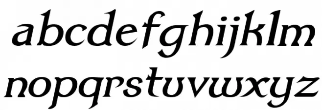 Dumbledor 1 Italic फ़ॉन्ट लोअरकेस