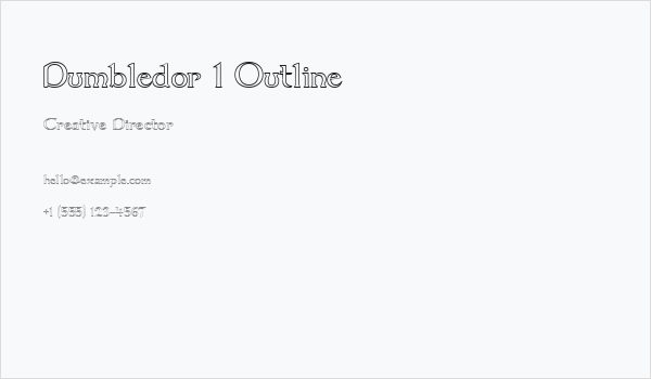 Dumbledor 1 Outline Business Card