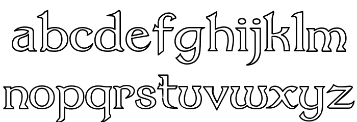 Dumbledor 1 Outline Font LOWERCASE