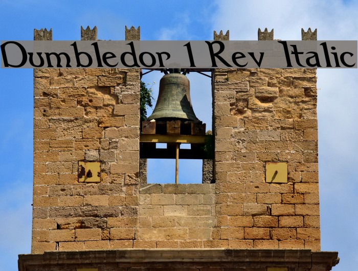 Dumbledor 1 Rev Italic Font examples