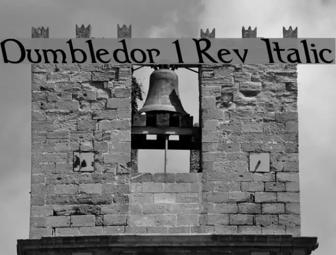Dumbledor 1 Rev Italic フォント examples