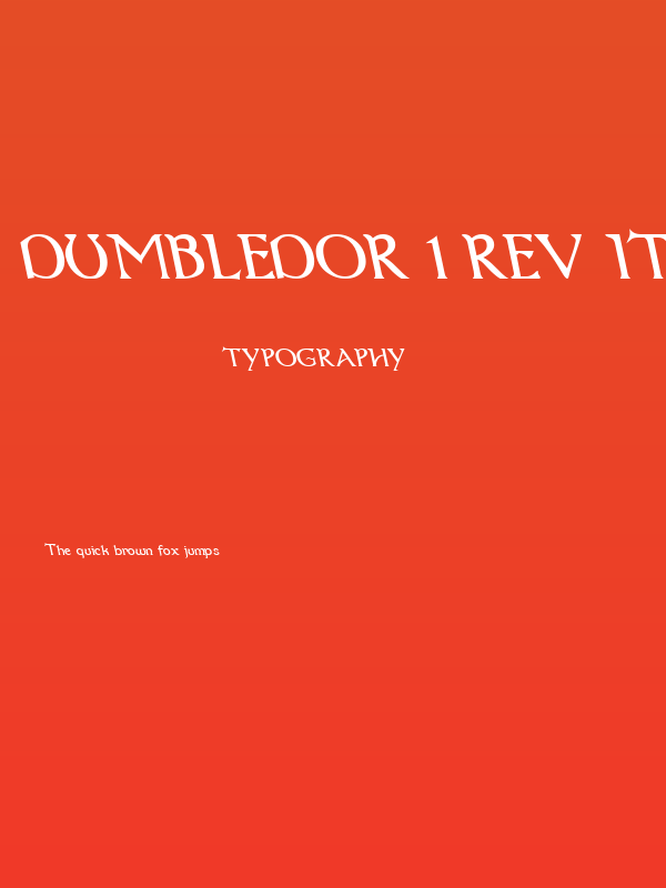 Dumbledor 1 Rev Italic Poster