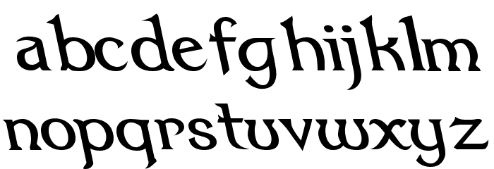 Dumbledor 1 Rev Italic Font LOWERCASE
