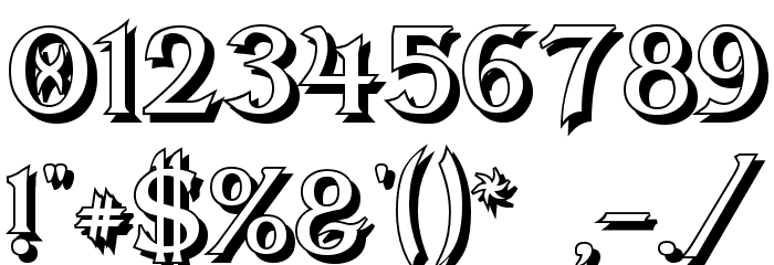 Dumbledor 1 Shadow Font OTHER CHARS