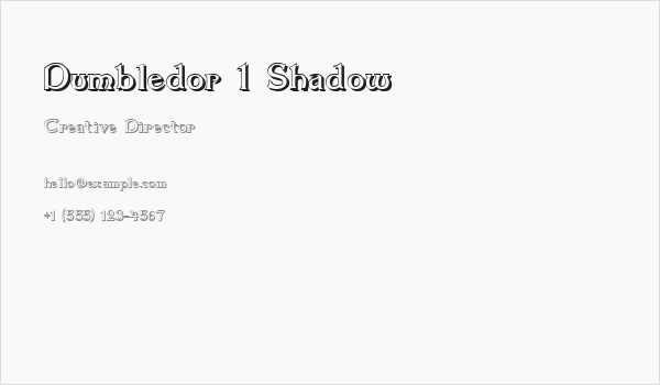 Dumbledor 1 Shadow Business Card