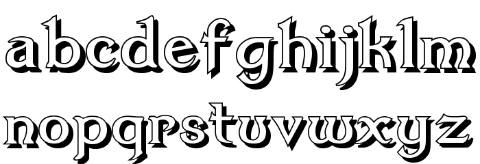 Dumbledor 1 Shadow Font LOWERCASE
