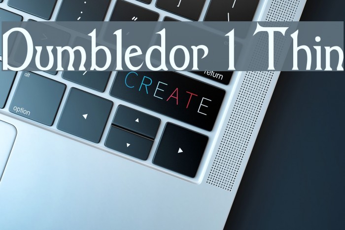 Dumbledor 1 Thin Font examples
