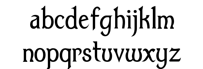 Dumbledor 1 Thin Font LOWERCASE