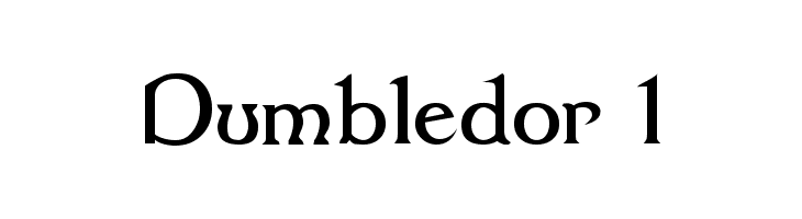 Dumbledor 1  font caratteri gratis