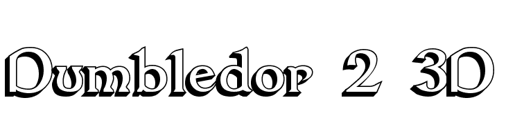 Dumbledor 2 3D  नि: शुल्क फ़ॉन्ट्स डाउनलोड