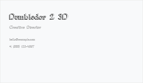 Dumbledor 2 3D Business Card