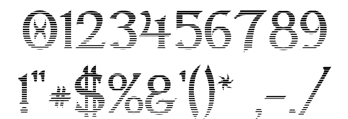 Dumbledor 2 Cut Up Font OTHER CHARS
