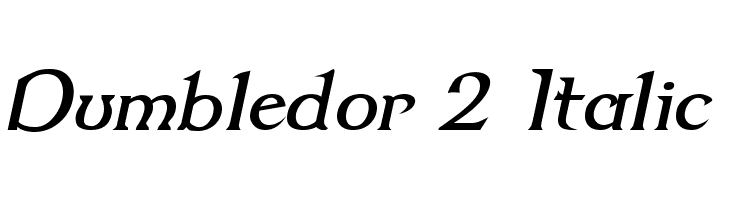 Dumbledor 2 Italic Font
