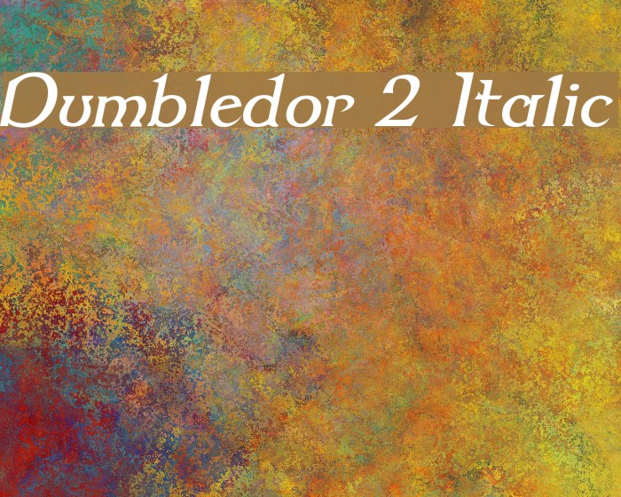 Dumbledor 2 Italic Font examples