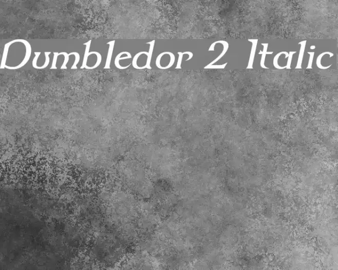 Dumbledor 2 Italic Example 3