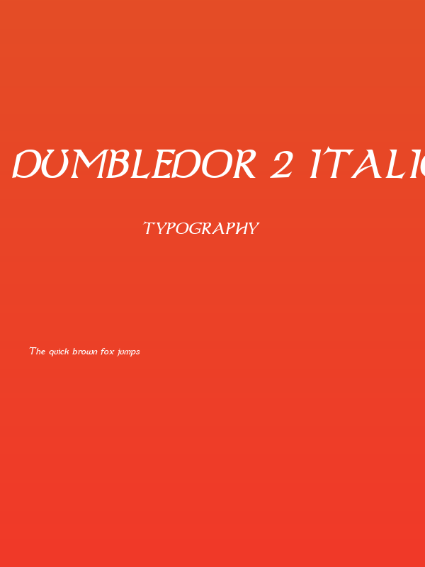 Dumbledor 2 Italic Poster