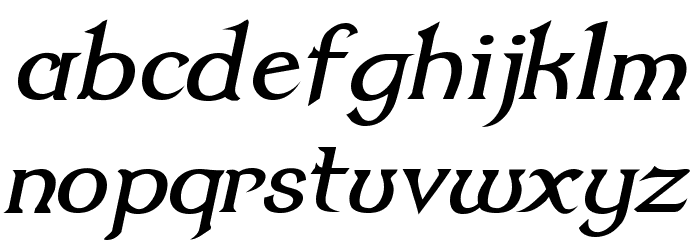 Dumbledor 2 Italic Font LOWERCASE