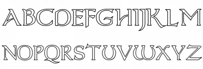Dumbledor 2 Outline Polices MAJUSCULES
