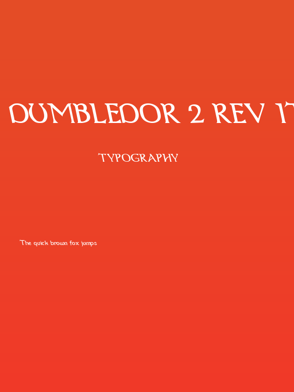 Dumbledor 2 Rev Italic Poster
