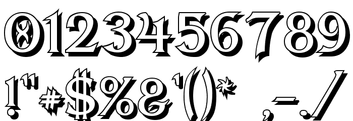 Dumbledor 2 Shadow Font OTHER CHARS