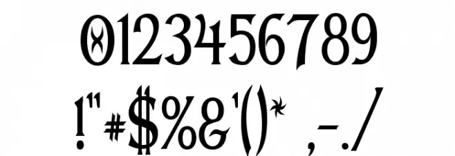 Dumbledor 2 Thin Font Alte caractere