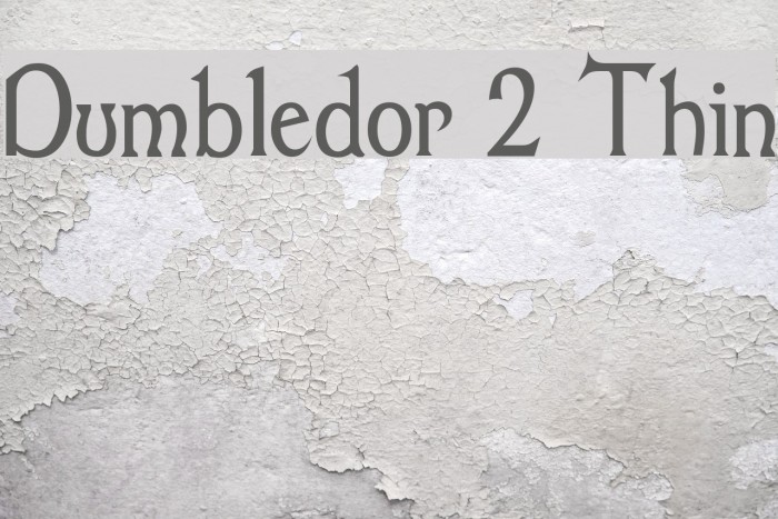 Dumbledor 2 Thin Font examples