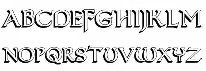 Dumbledor 3 3D 字体 大写
