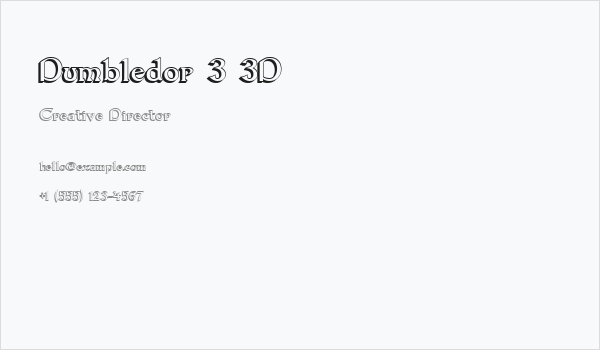 Dumbledor 3 3D Business Card