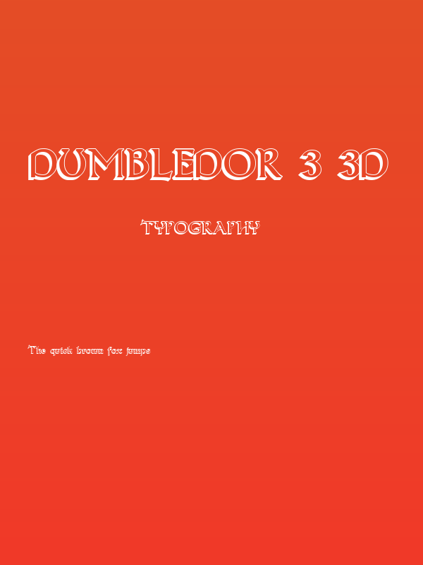 Dumbledor 3 3D Poster