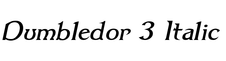 Dumbledor 3 Italic  フリーフォントのダウンロード