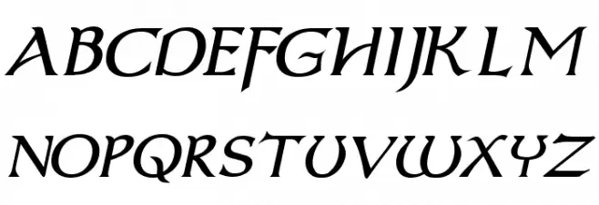 Dumbledor 3 Italic Fonte MAIÚSCULAS