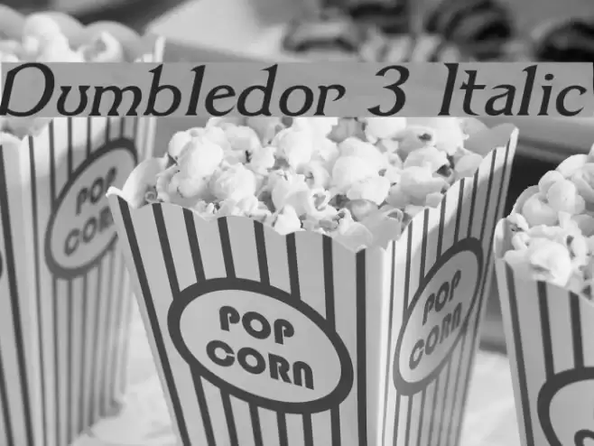 Dumbledor 3 Italic Font examples