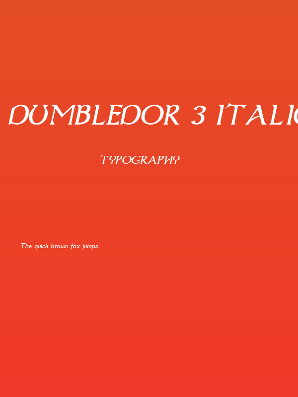 Dumbledor 3 Italic Poster