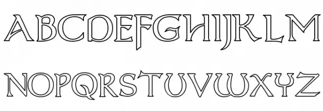 Dumbledor 3 Outline Polices MAJUSCULES