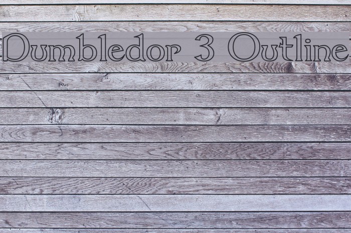 Dumbledor 3 Outline Font examples