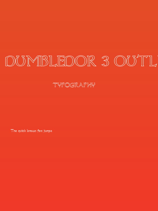 Dumbledor 3 Outline Poster