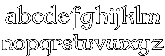 Dumbledor 3 Outline Font LOWERCASE