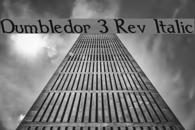Dumbledor 3 Rev Italic フォント examples