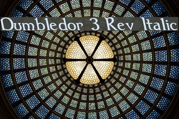 Dumbledor 3 Rev Italic Font examples
