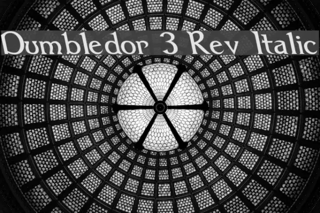 Dumbledor 3 Rev Italic フォント examples