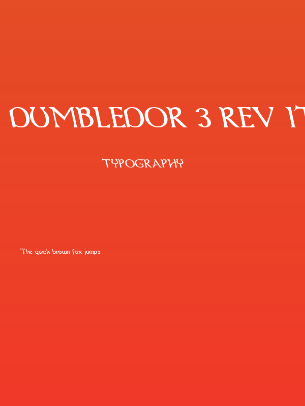Dumbledor 3 Rev Italic Poster