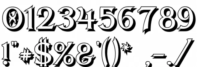 Dumbledor 3 Shadow Font OTHER CHARS